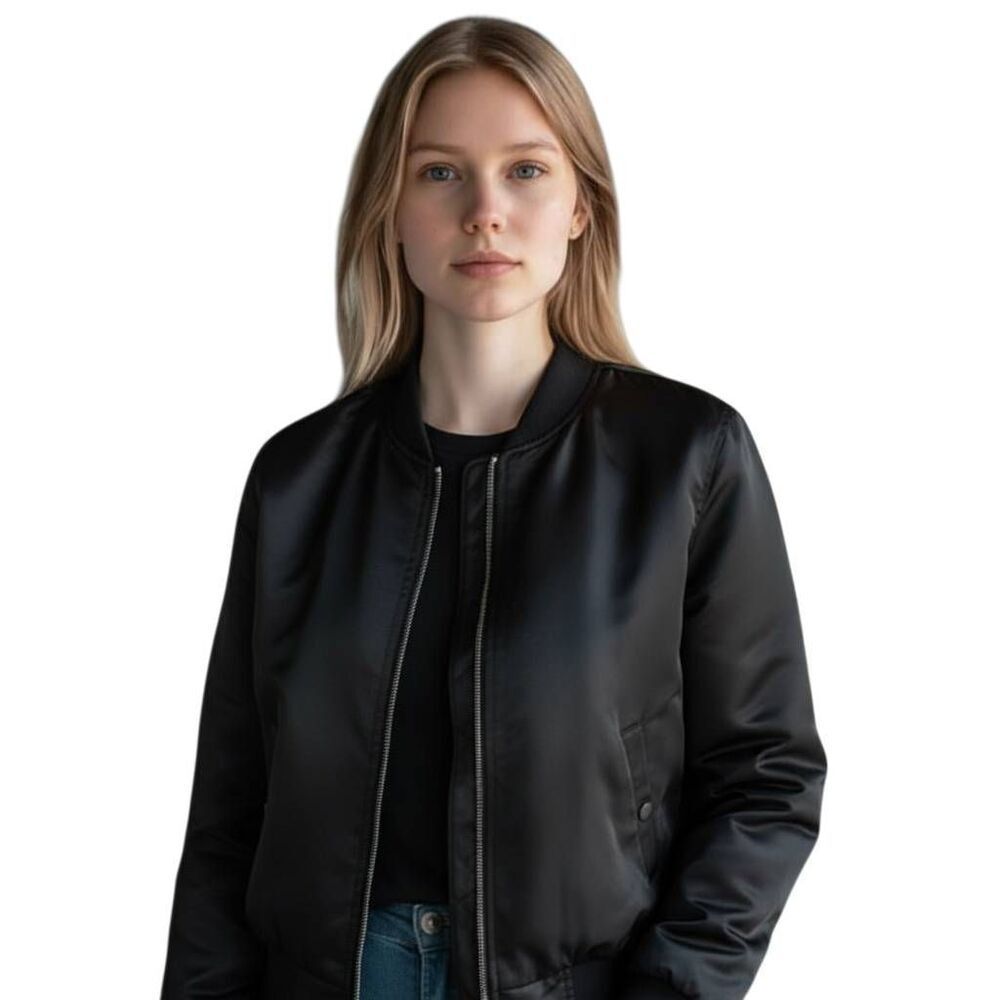 SAN JOY BLACK & WHITE BOMBER SZ.M EUC.